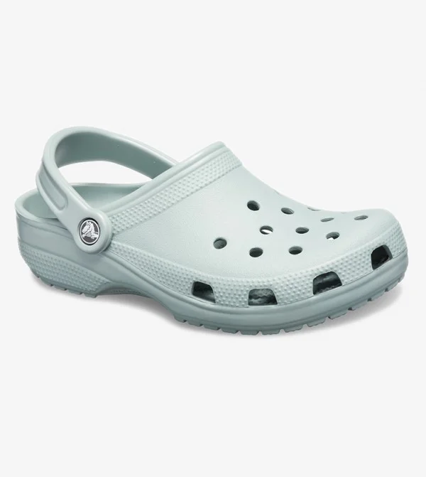 كروكس Crocs Unisex White/Grey Classic Lined Clog